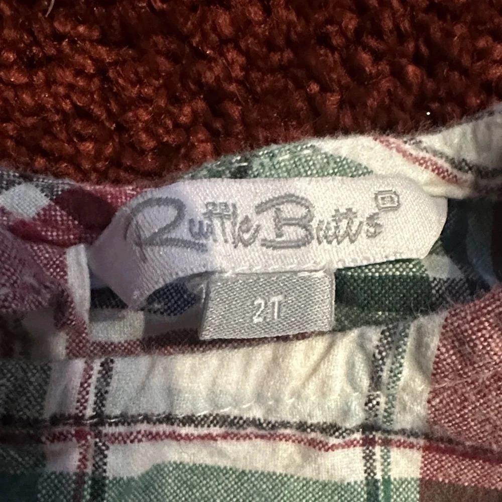 Ruffle Butts Red and Green Plaid Diaper Cover